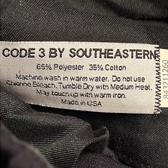 CODE 3 BY SOUTHEASTERN SIZE 32 black performance work pants - Picture 3 of 10